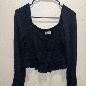 Hollister Black Long Sleeve Blouse